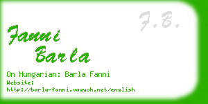 fanni barla business card